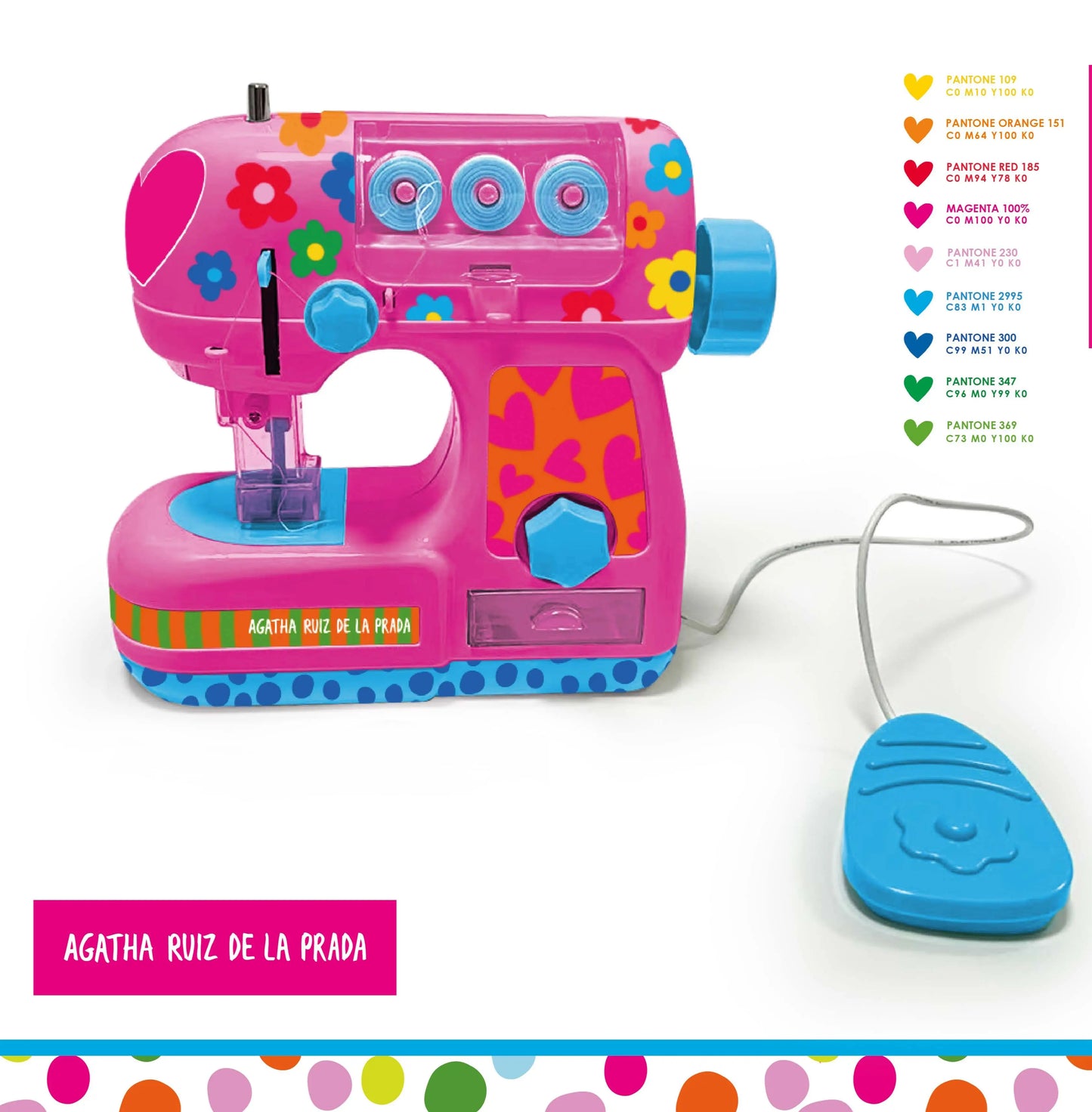Máquina de Coser y Costura Infantil. Diseño Exclusivo Agatha Ruiz de la Prada.