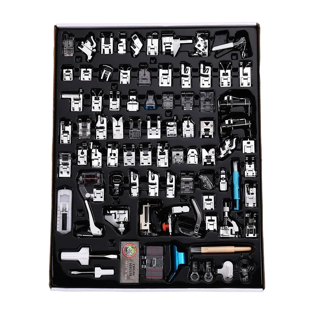 Kit de prensatelas para máquinas de coser Brother, Singer, Overlock y accesorios para costura.
