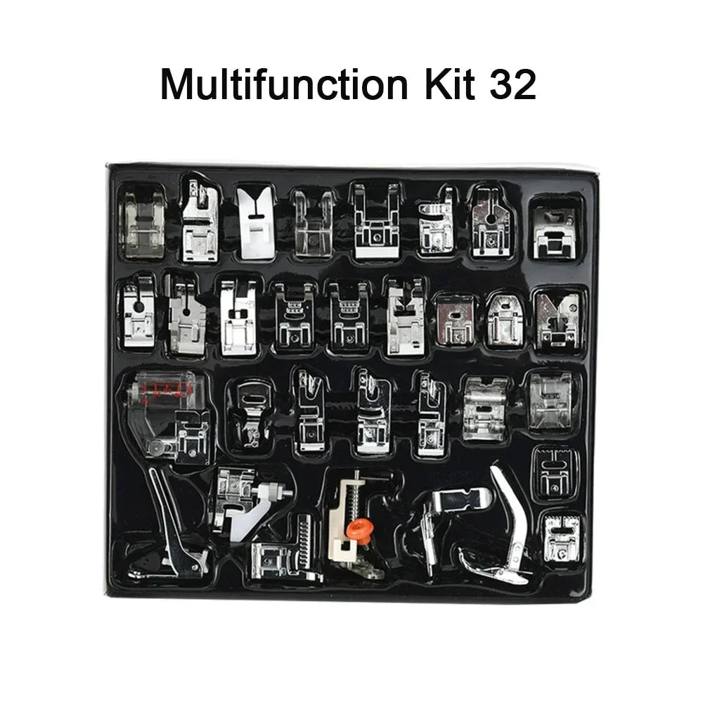 Kit de prensatelas para máquinas de coser Brother, Singer, Overlock y accesorios para costura.